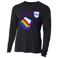 Equality Tea LGBTQ Pride Rainbow Flag Cooling Performance Long Sleeve Crew