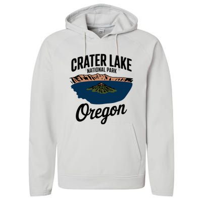 Explore The Majestic Crater Lake National Park Oregon Performance Fleece Hoodie