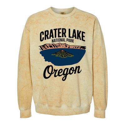 Explore The Majestic Crater Lake National Park Oregon Colorblast Crewneck Sweatshirt