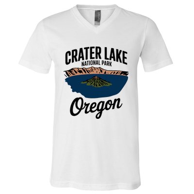 Explore The Majestic Crater Lake National Park Oregon V-Neck T-Shirt