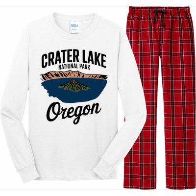 Explore The Majestic Crater Lake National Park Oregon Long Sleeve Pajama Set