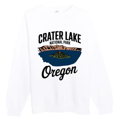 Explore The Majestic Crater Lake National Park Oregon Premium Crewneck Sweatshirt