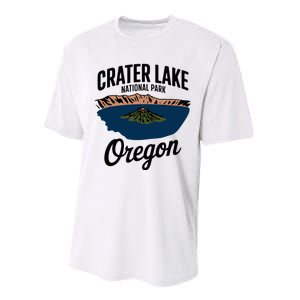 Explore The Majestic Crater Lake National Park Oregon Performance Sprint T-Shirt