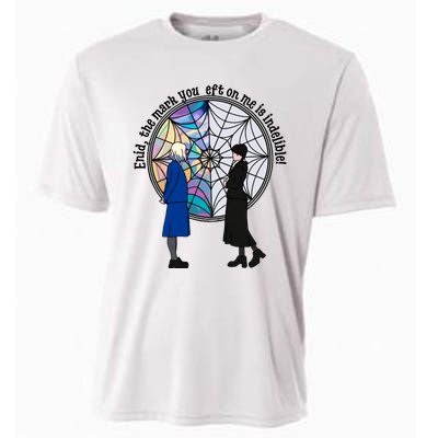 Enid The Mark Your Left On Me Is Indelible Funny Wednesday Quote Cooling Performance Crew T-Shirt