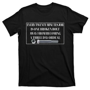 Every Twenty Minutes Job Is One Broken Bolt Funny Apparel T-Shirt