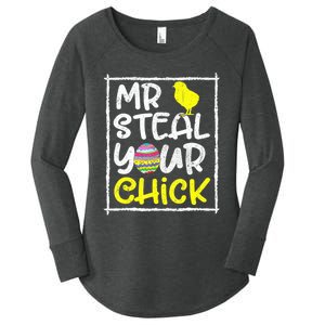 Easter Toddlers Mr Steal Your Funny Spring Humor Women's Perfect Tri Tunic Long Sleeve Shirt