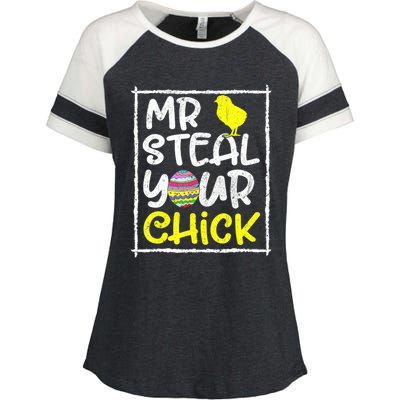 Easter Toddlers Mr Steal Your Funny Spring Humor Enza Ladies Jersey Colorblock Tee