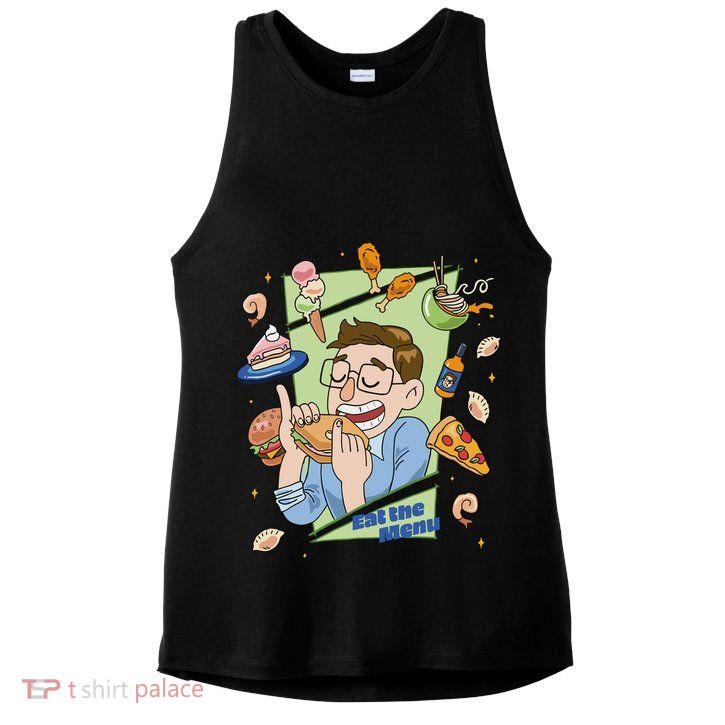Eat The Menu KeithS Food Bounty Ladies PosiCharge Tri-Blend Wicking Tank