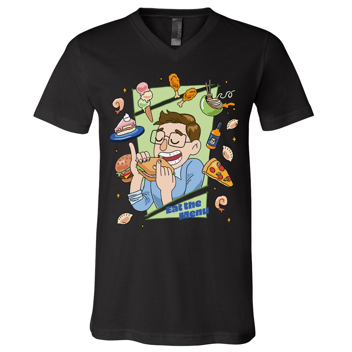 Eat The Menu KeithS Food Bounty V-Neck T-Shirt