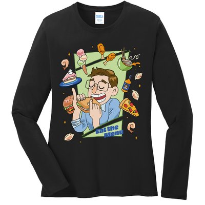 Eat The Menu KeithS Food Bounty Ladies Long Sleeve Shirt