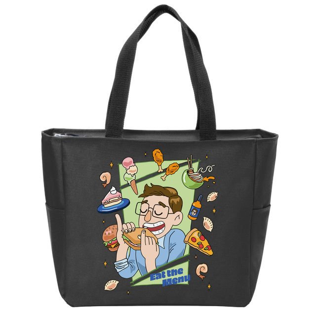 Eat The Menu KeithS Food Bounty Zip Tote Bag
