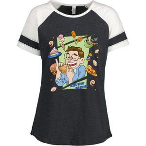 Eat The Menu KeithS Food Bounty Enza Ladies Jersey Colorblock Tee