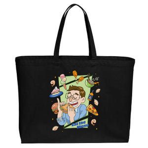 Eat The Menu KeithS Food Bounty Cotton Canvas Jumbo Tote