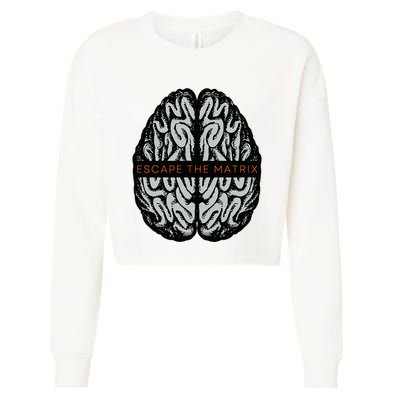 Escape The Matrix Cropped Pullover Crew