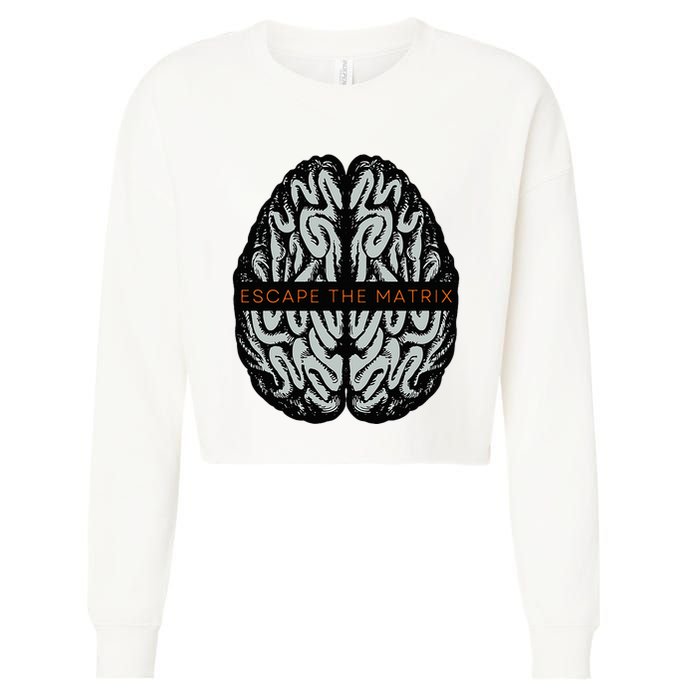Escape The Matrix Cropped Pullover Crew