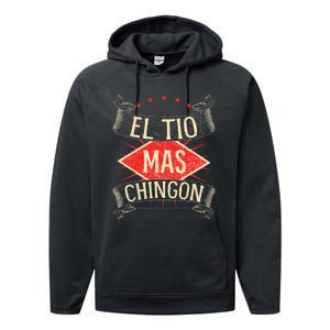 El Tio Mas Chingon Nephew Or Niece Performance Fleece Hoodie