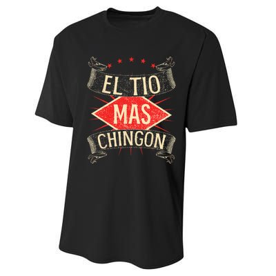 El Tio Mas Chingon Nephew Or Niece Performance Sprint T-Shirt