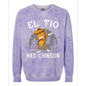 El Tio Mas Chingon Funny Mexican Uncle Hombre Regalo Colorblast Crewneck Sweatshirt