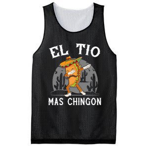 El Tio Mas Chingon Funny Mexican Uncle Hombre Regalo Mesh Reversible Basketball Jersey Tank