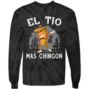 El Tio Mas Chingon Funny Mexican Uncle Hombre Regalo Tie-Dye Long Sleeve Shirt