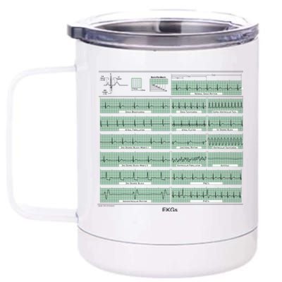 EKG Training Mug 12 oz Stainless Steel Tumbler Cup