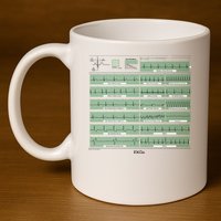 EKG Training Mug 11oz C Handle Ceramic Mug