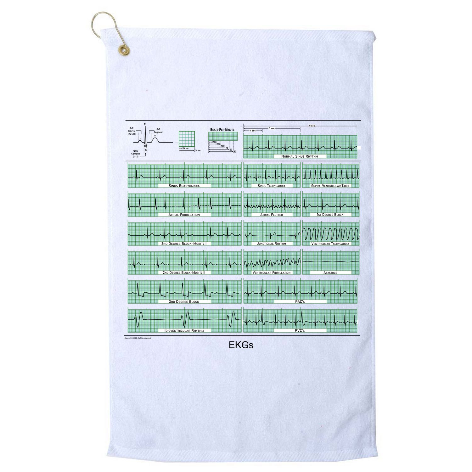 EKG Training Mug Golf Towel