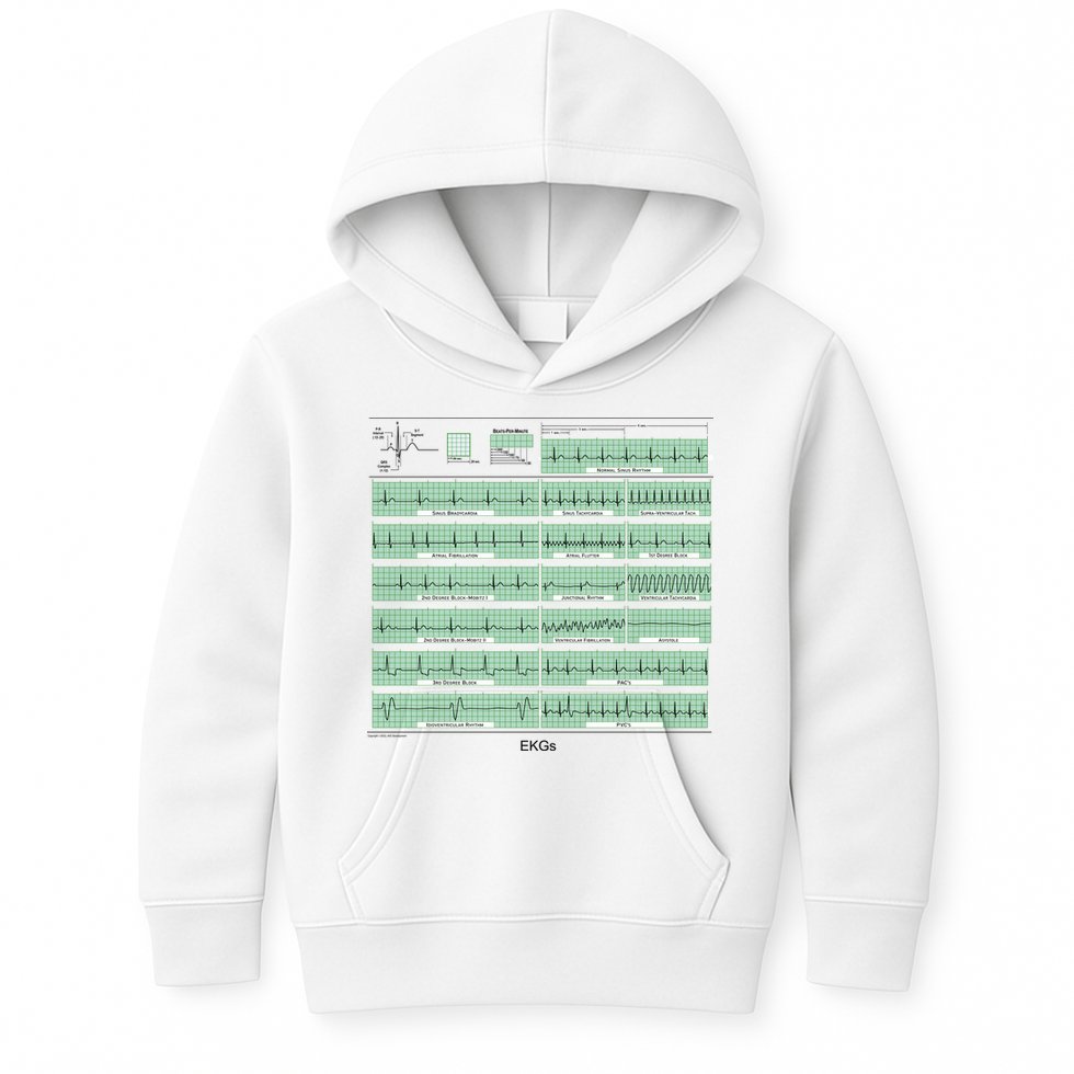 EKG Training Mug Kids Hoodie