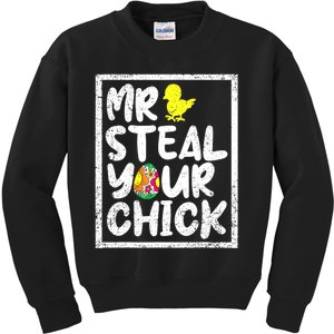 Easter Toddlers Mr Steal Your Chick Funny Spring Humor Kids Sweatshirt