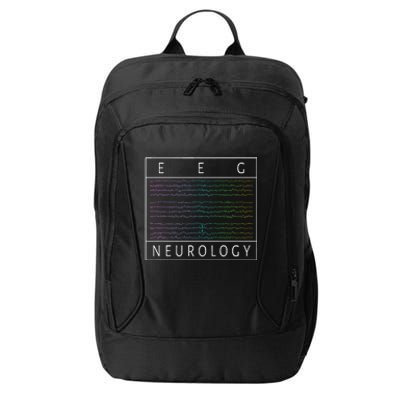 Eeg Technologist Neurology Colorful Brain Waves Eeg City Backpack