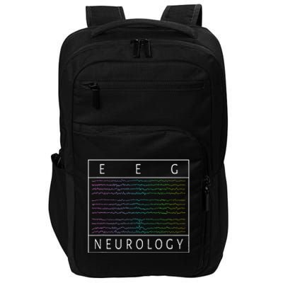 Eeg Technologist Neurology Colorful Brain Waves Eeg Impact Tech Backpack