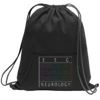 Eeg Technologist Neurology Colorful Brain Waves Eeg Sweatshirt Cinch Pack Bag