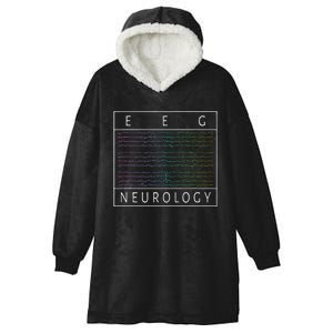 Eeg Technologist Neurology Colorful Brain Waves Eeg Hooded Wearable Blanket