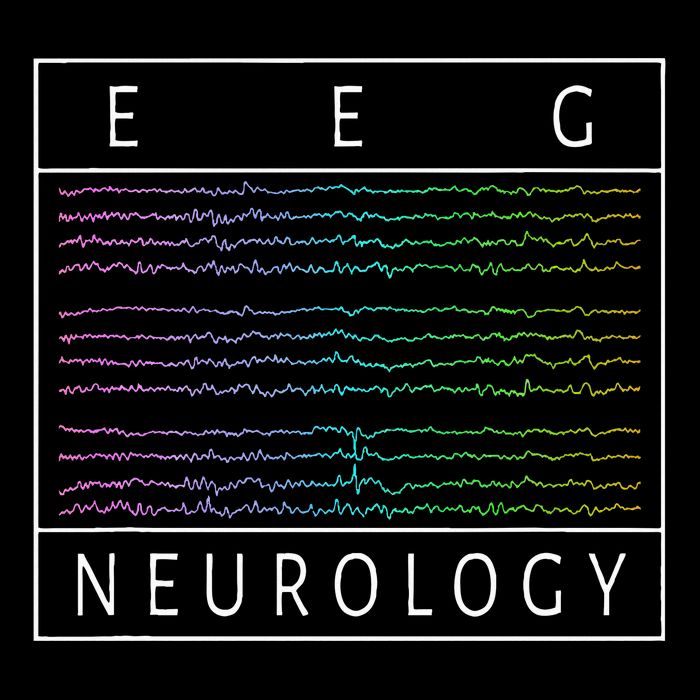 Eeg Technologist Neurology Colorful Brain Waves Eeg Flat Bill Trucker Hat