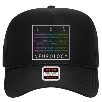 Eeg Technologist Neurology Colorful Brain Waves Eeg Trucker Hat