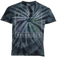 Eeg Technologist Neurology Colorful Brain Waves Eeg Kids Tie-Dye T-Shirt