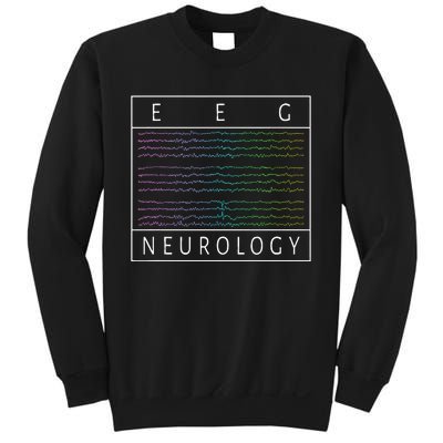 Eeg Technologist Neurology Colorful Brain Waves Eeg Sweatshirt