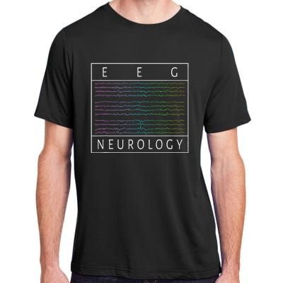 Eeg Technologist Neurology Colorful Brain Waves Eeg Adult ChromaSoft Performance T-Shirt