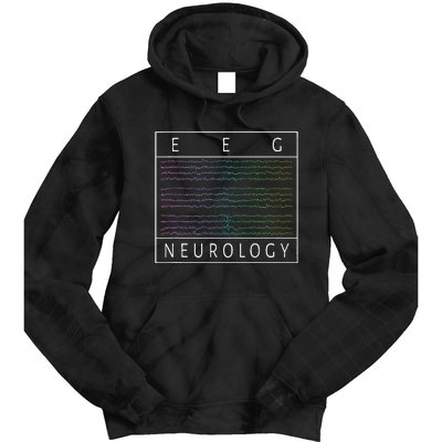 Eeg Technologist Neurology Colorful Brain Waves Eeg Tie Dye Hoodie