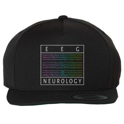 Eeg Technologist Neurology Colorful Brain Waves Eeg Wool Snapback Cap