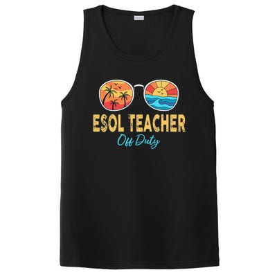 ESOL Teacher Off Duty Happy Last Day Of School Summer PosiCharge Competitor Tank