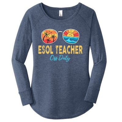 ESOL Teacher Off Duty Happy Last Day Of School Summer Women's Perfect Tri Tunic Long Sleeve Shirt