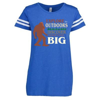 Explore The Outdoors Discover Something Big Funny Explorer Enza Ladies Jersey Football T-Shirt