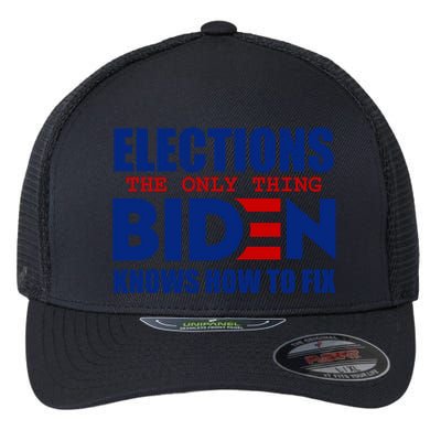 Elections The Only Thing Biden Knows How To Fix Flexfit Unipanel Trucker Cap