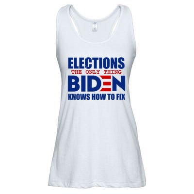 Elections The Only Thing Biden Knows How To Fix Ladies Essential Flowy Tank