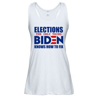 Elections The Only Thing Biden Knows How To Fix Ladies Essential Flowy Tank