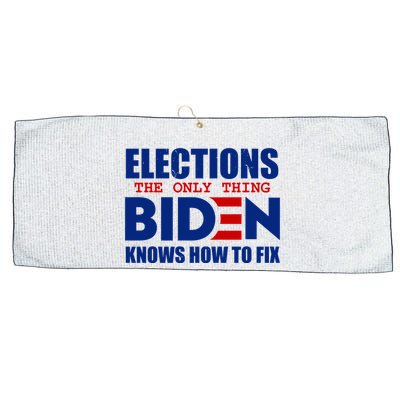 Elections The Only Thing Biden Knows How To Fix Large Microfiber Waffle Golf Towel