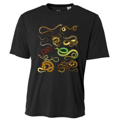 Educational Types Of Snake Gift Cooling Performance Crew T-Shirt