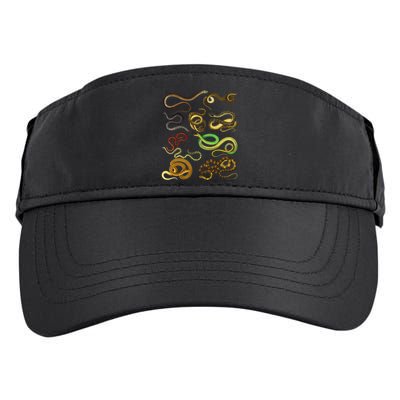 Educational Types Of Snake Gift Adult Drive Performance Visor