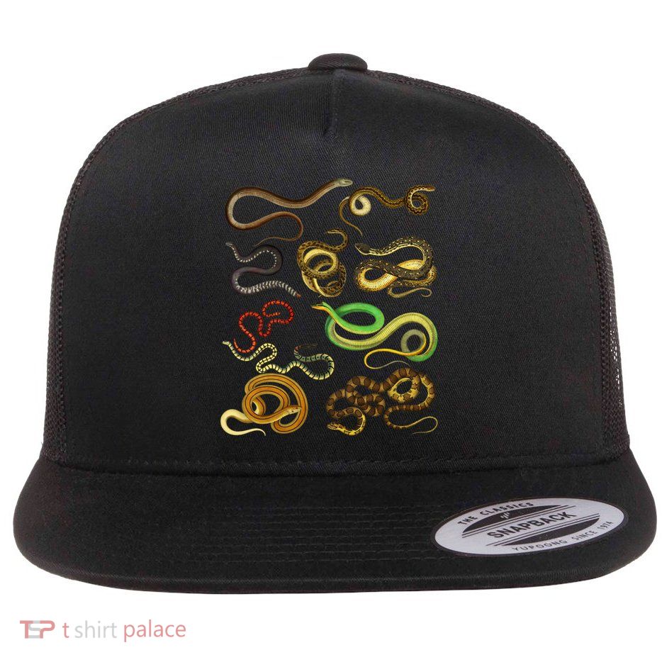 Educational Types Of Snake Gift Flatbill Hat